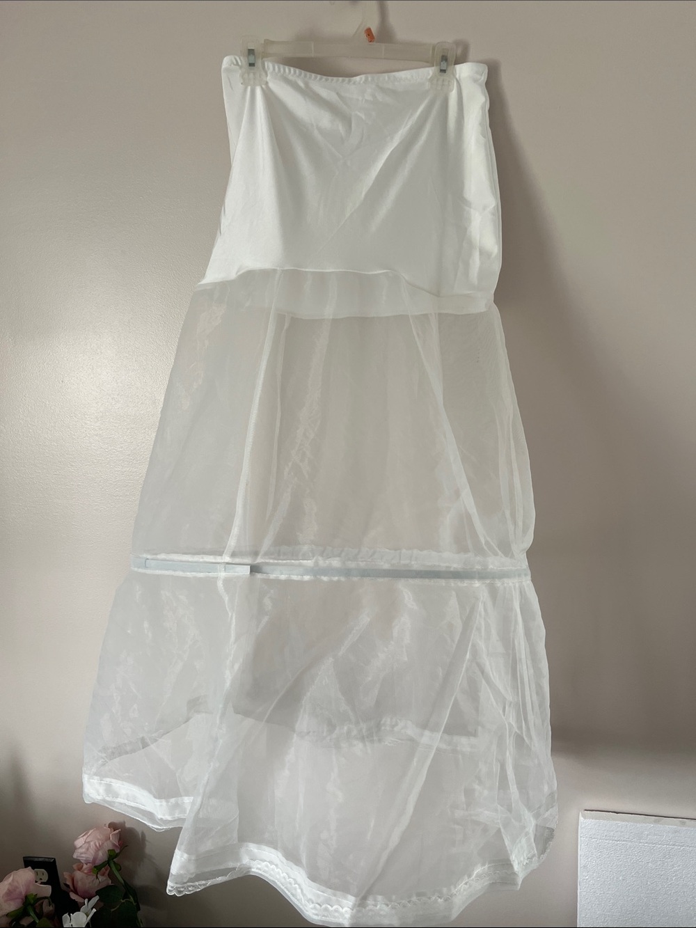 White Bridal Petticoat Hoop Skirt